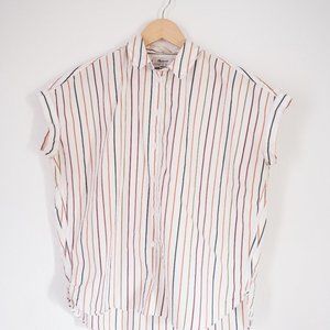 Madewell Central Shirt in Rainbow Sadie Stripe